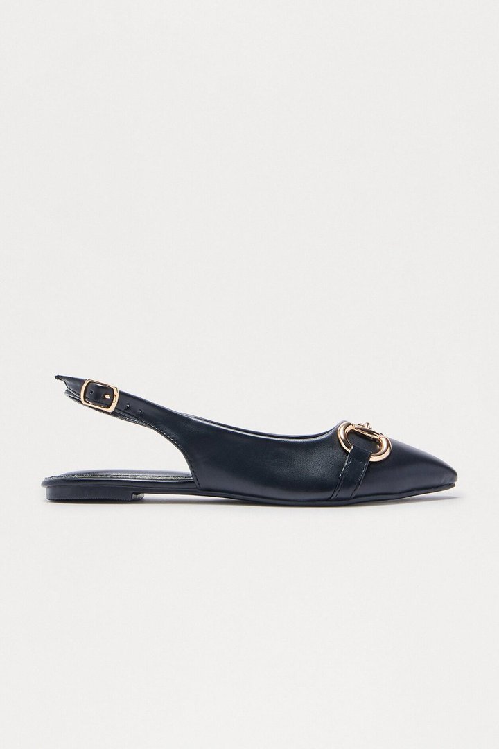 Yale Hardware Slingback Flats - Black
