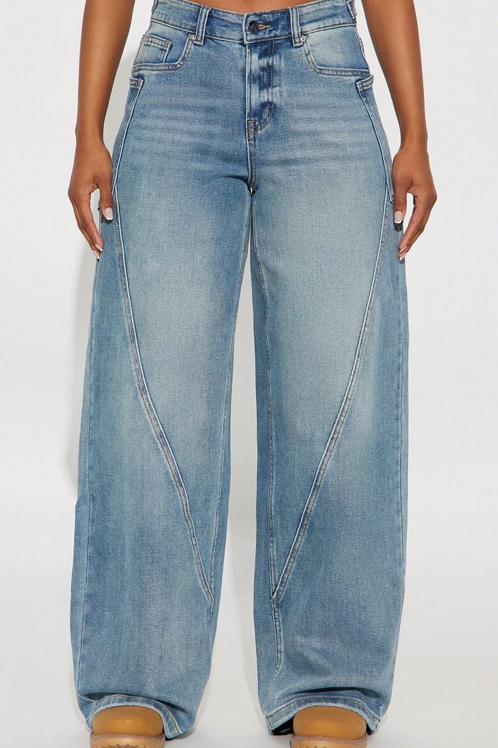 Taking Space Baggy Jeans - Light Wash