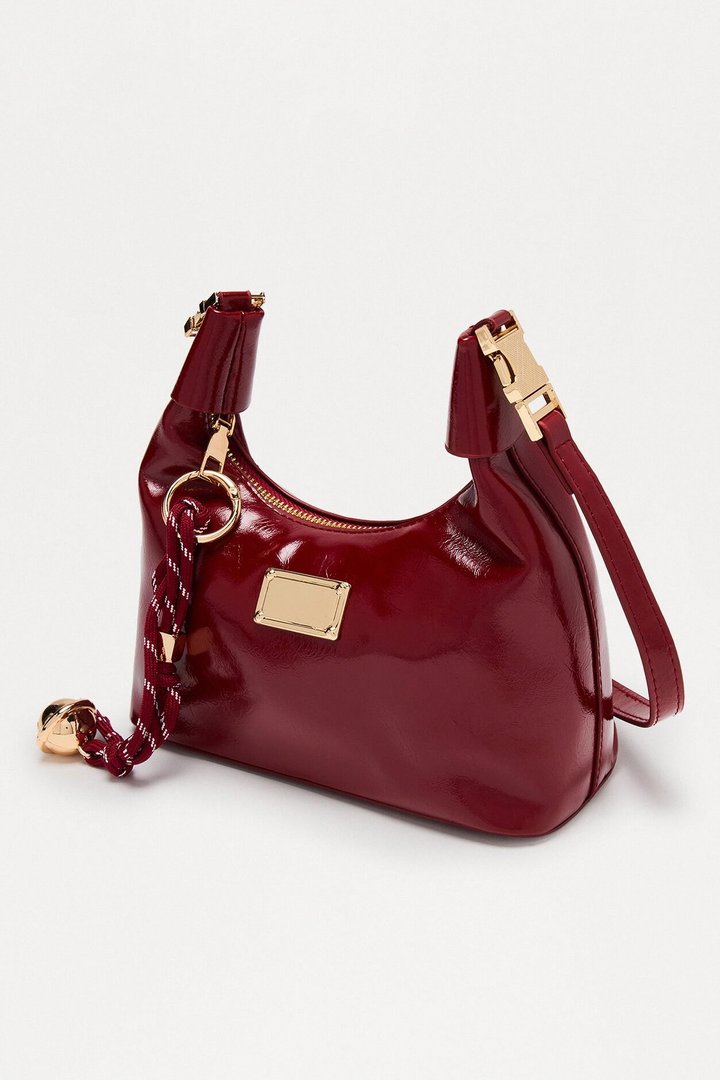 Can't Take It Back Faux Leather Satchel Bag - Burgundy