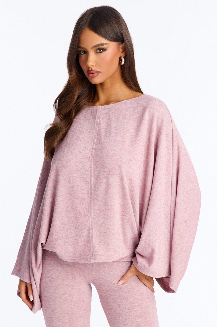 Amaya Capri Jumpsuit And Draped Top Set - Mauve