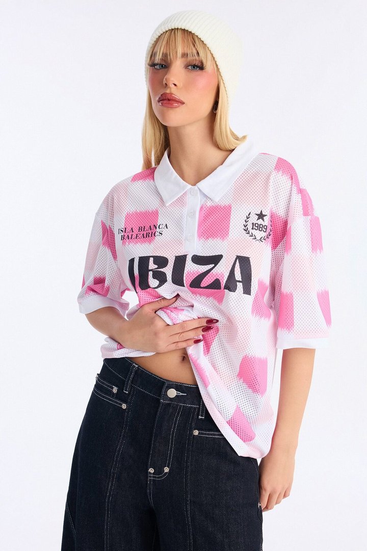 Ibiza Checkered Jersey - Pink/combo