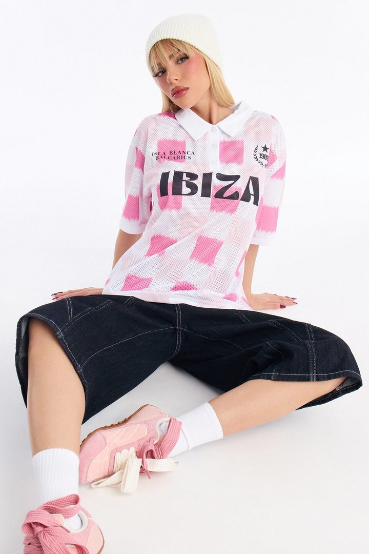 Ibiza Checkered Jersey - Pink/combo