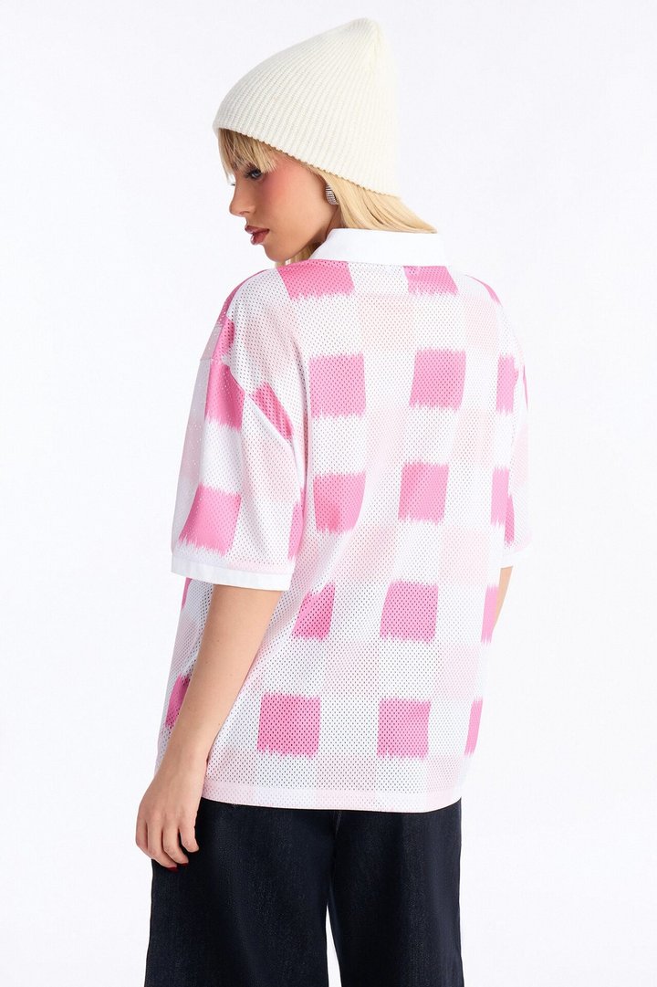 Ibiza Checkered Jersey - Pink/combo