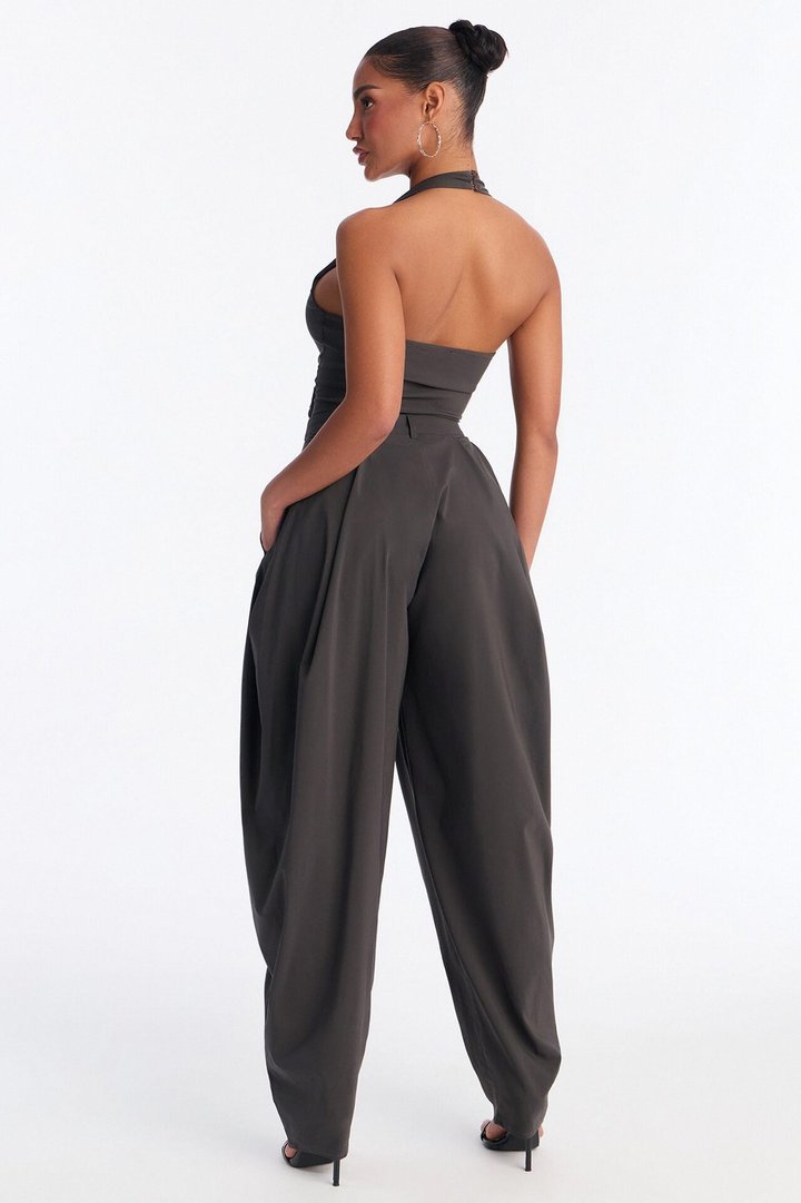 Alyssia Balloon Leg Jumpsuit - Charcoal