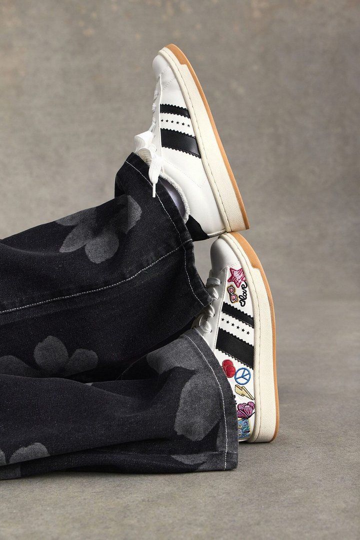 Mini Born To Bloom Baggy Denim Jeans - Black Wash