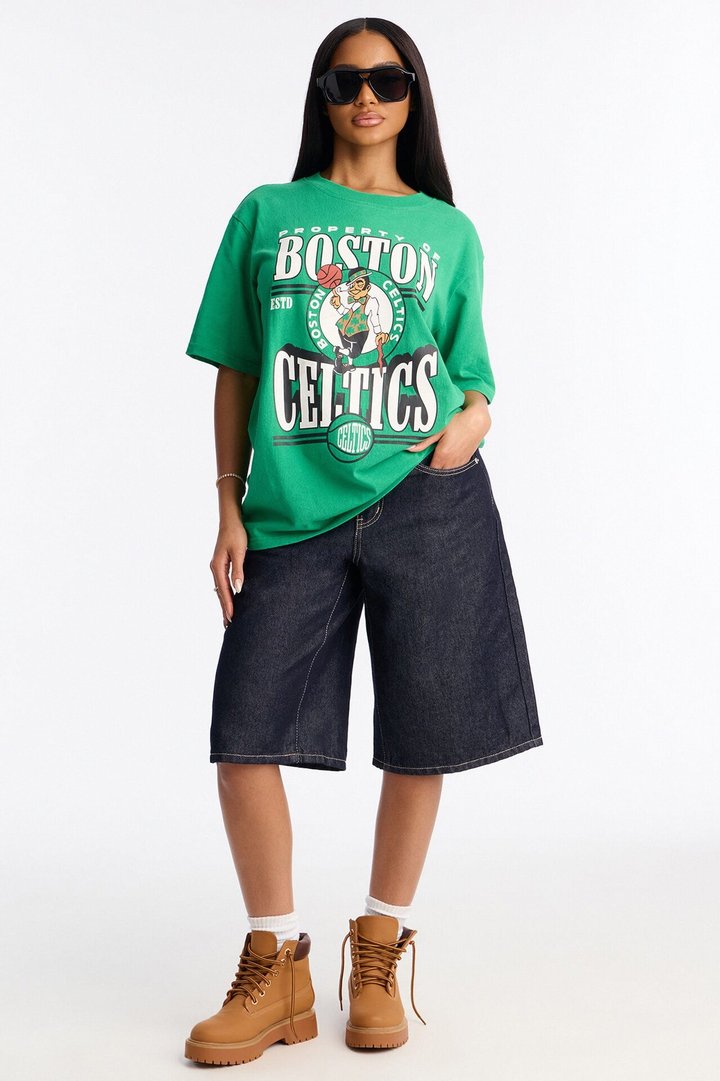 NBA Boston Celtics Washed Oversized Tee - Kelly Green