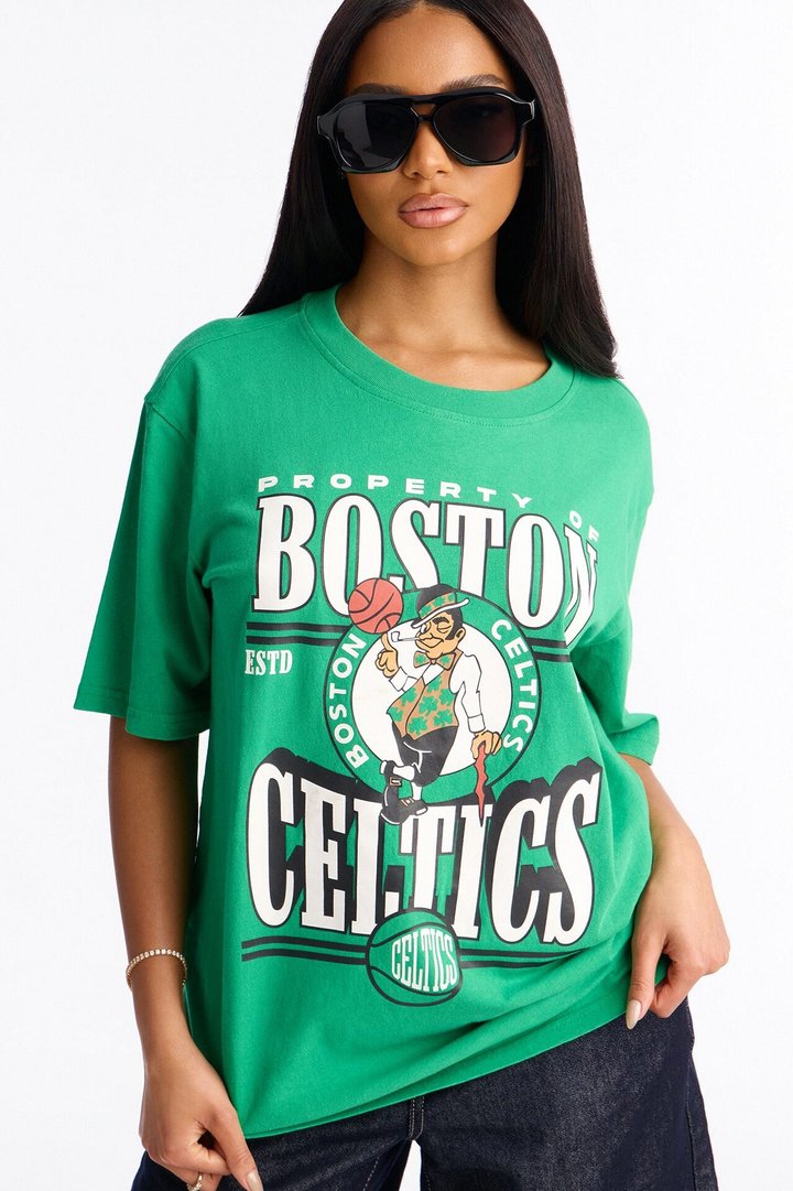 NBA Boston Celtics Washed Oversized Tee - Kelly Green