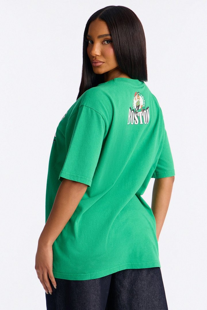 NBA Boston Celtics Washed Oversized Tee - Kelly Green