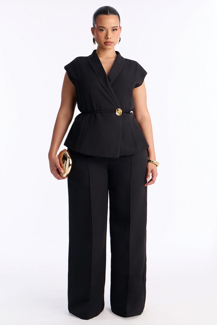 Signature Move Vest Pant Set - Black