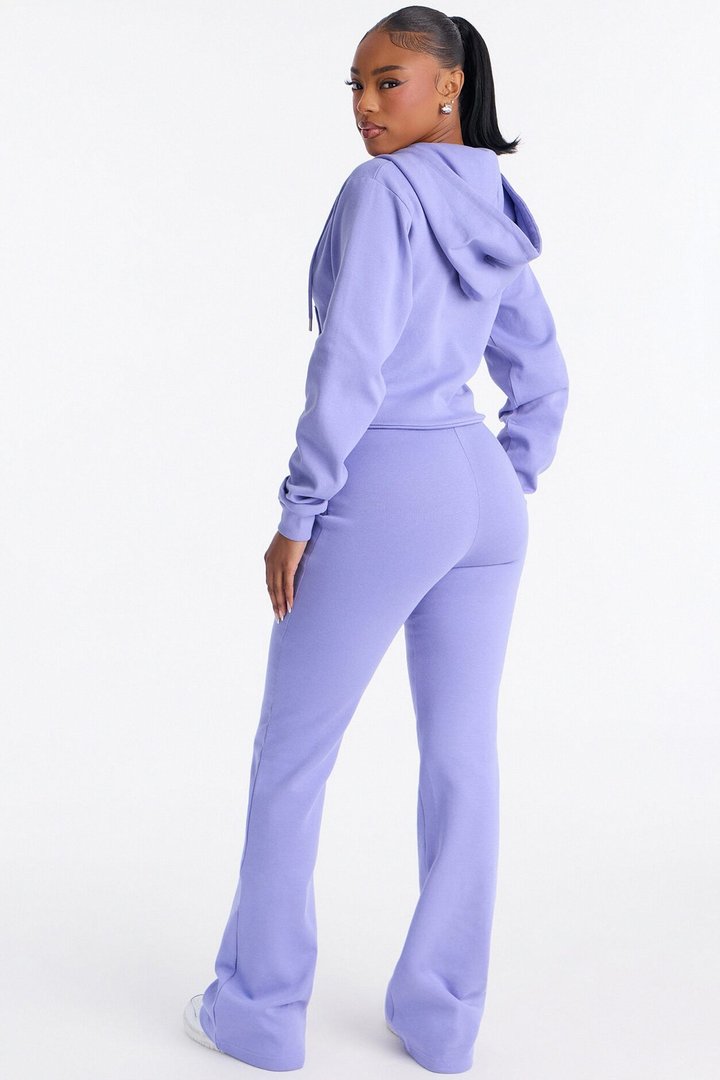Ready To Go Zip Up Pant Set - Periwinkle