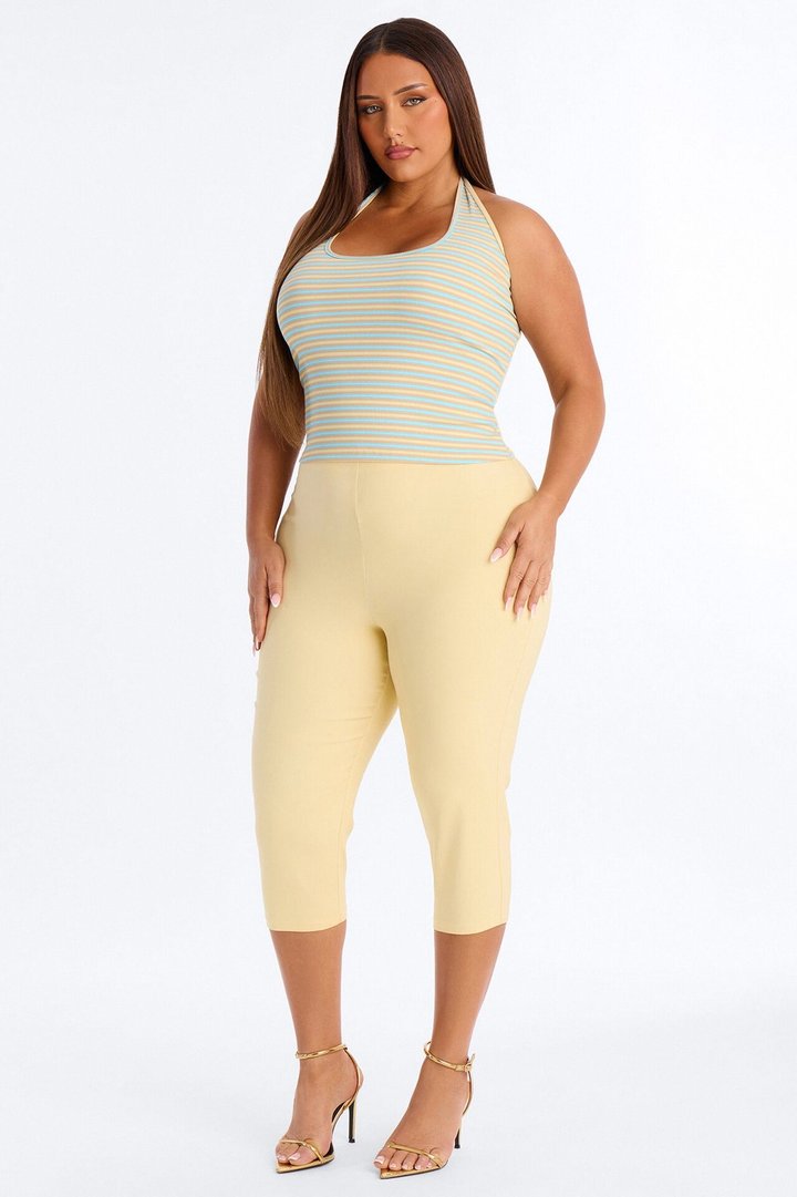 Just A Girl Capri Pant - Butter Yellow