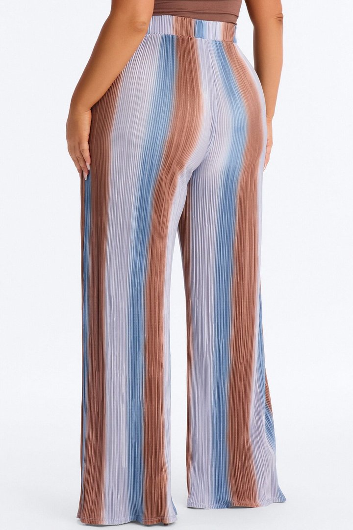 Pure Bliss Printed Plisse Pant - Royal/combo