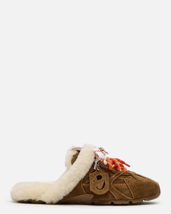 Steve Madden Aziel Faux Fur Suede Slip On Sneakers - Chestnut