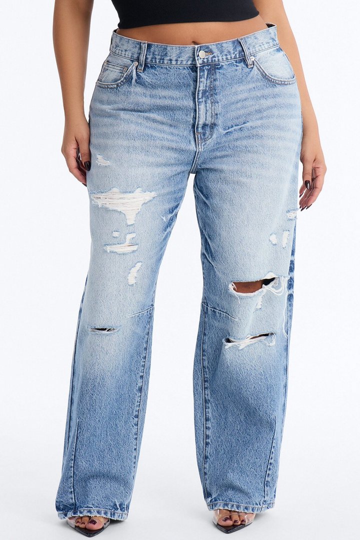 Barcelona Ripped Jeans - Medium Wash