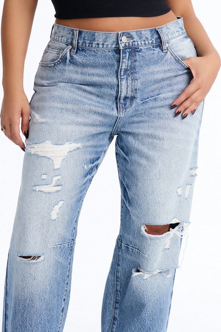 Barcelona Ripped Jeans - Medium Wash