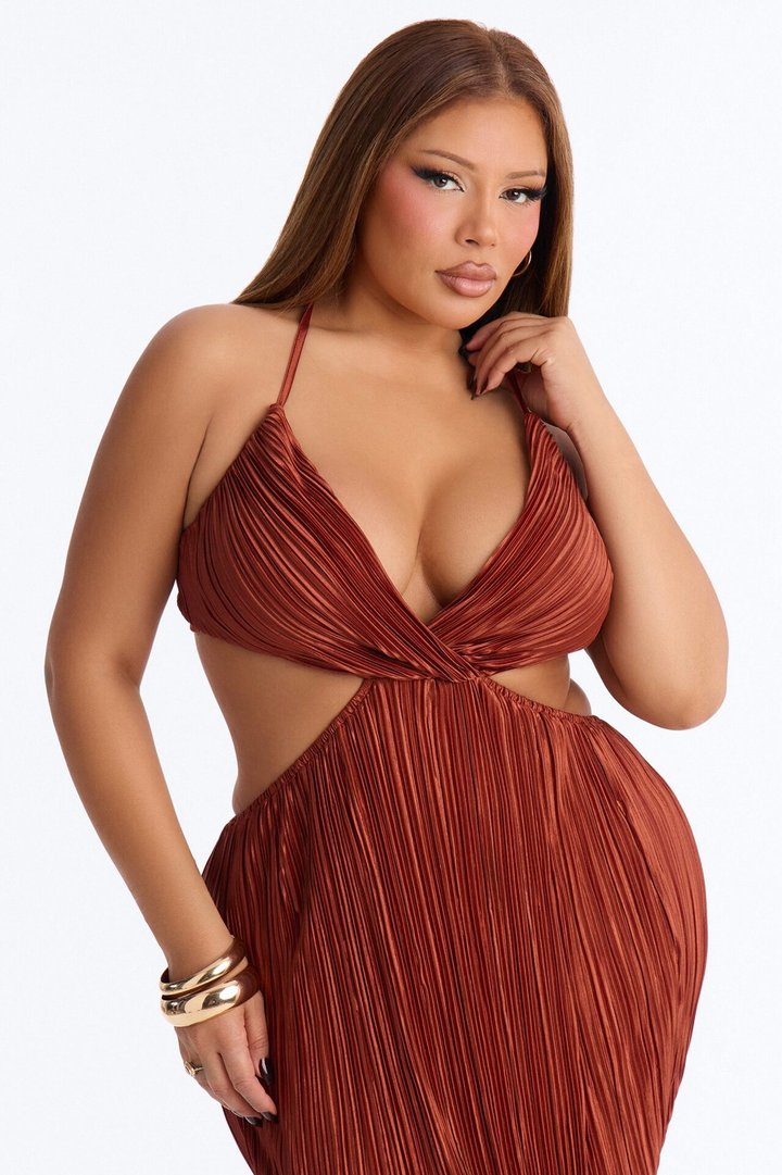 Keep Up Maxi Dress - Marsala