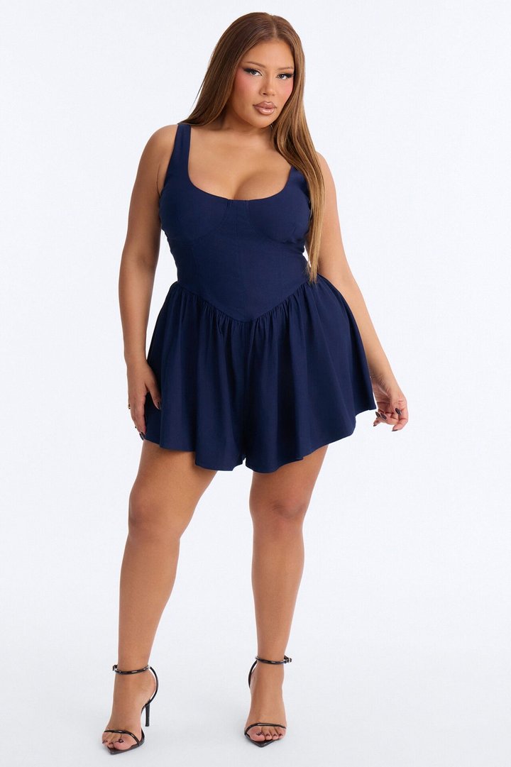Simply Yours Flowy Romper - Navy