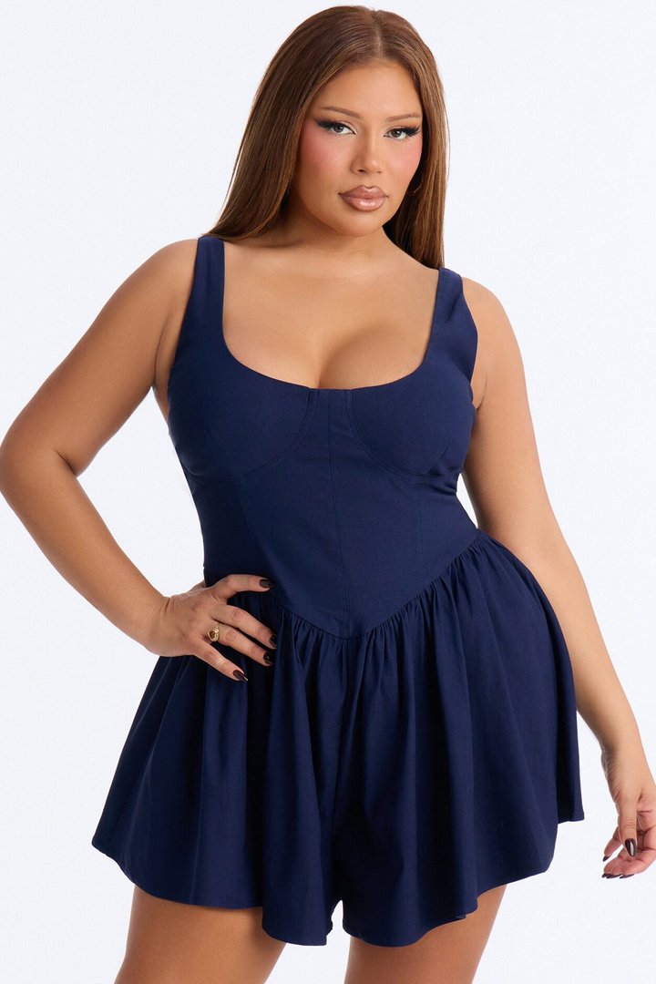 Simply Yours Flowy Romper - Navy