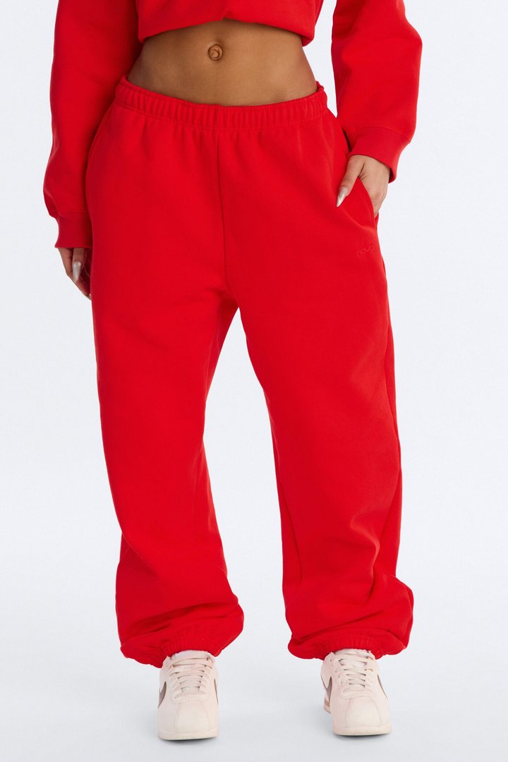Libby Fleece Jogger Sweatpant - Red