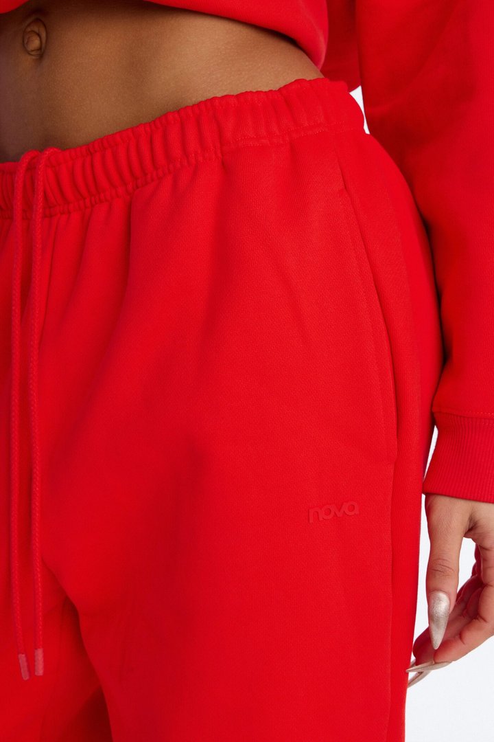 Libby Fleece Jogger Sweatpant - Red