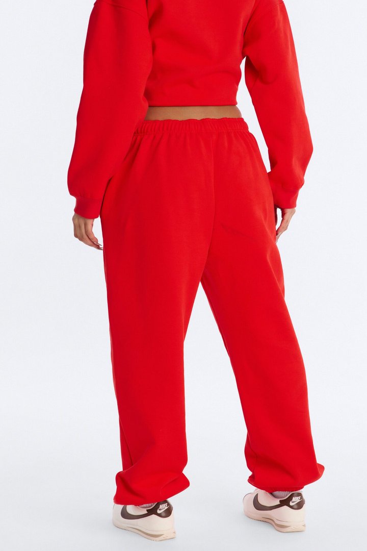 Libby Fleece Jogger Sweatpant - Red