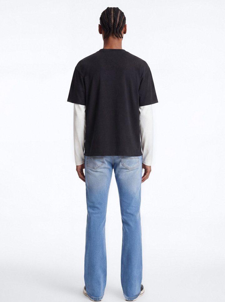 Essential Stacked Skinny Flare Stretch Jean - Medium Blue Wash