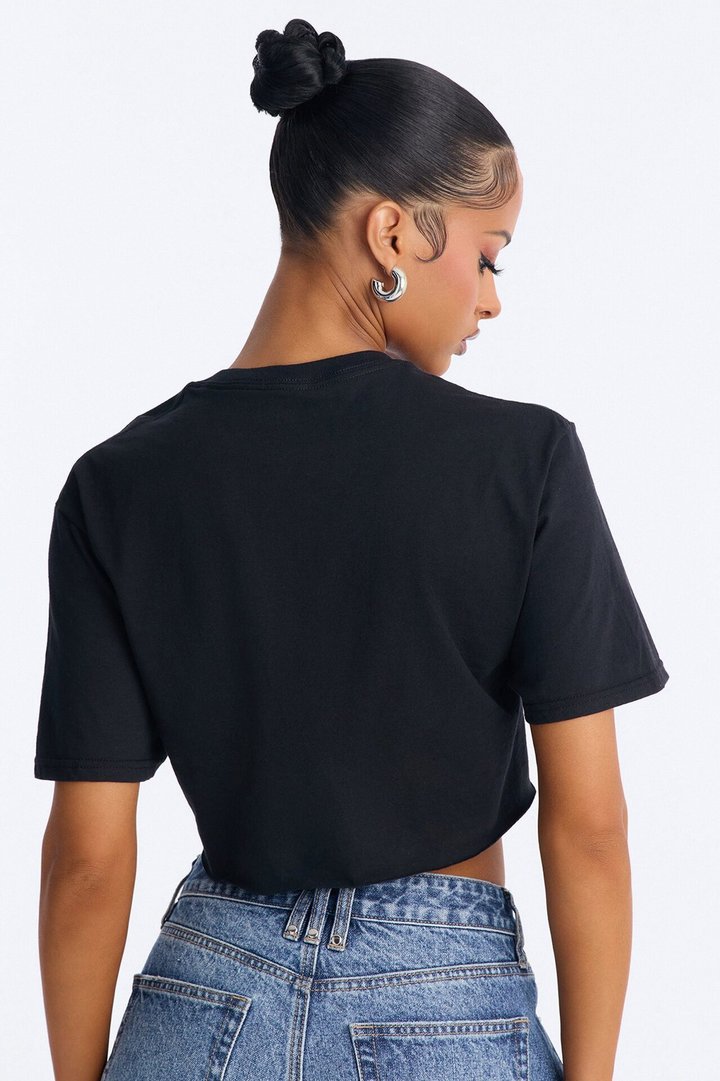 Black Energy Only Cropped Tee - Black