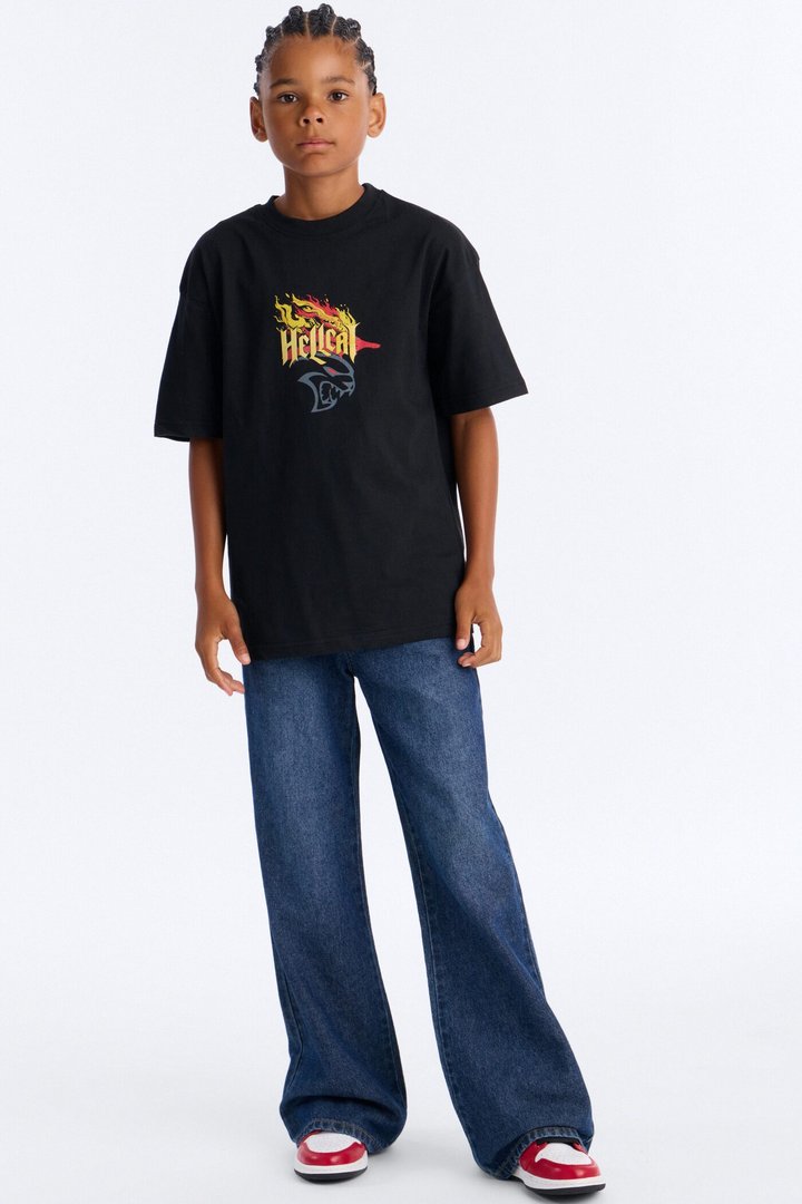 Mini Dodge Hellcat Born Bold Short Sleeve Tee - Black