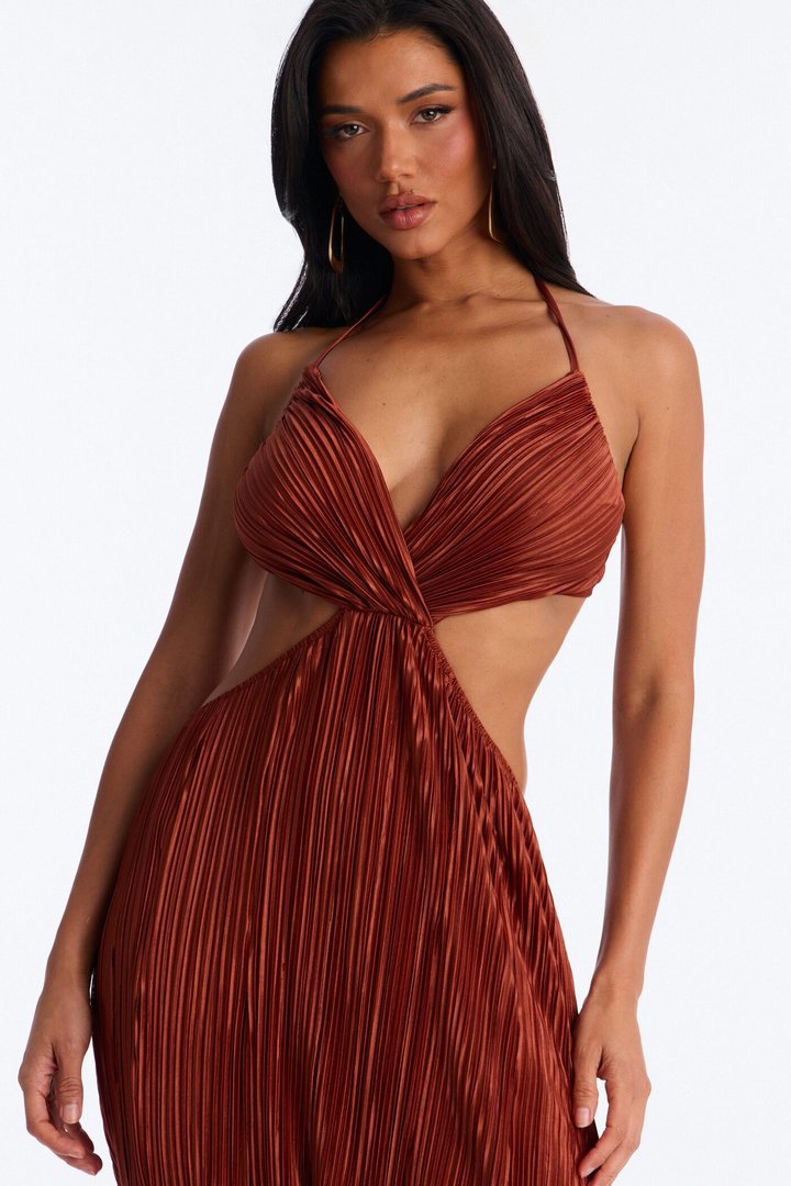 Keep Up Maxi Dress - Marsala