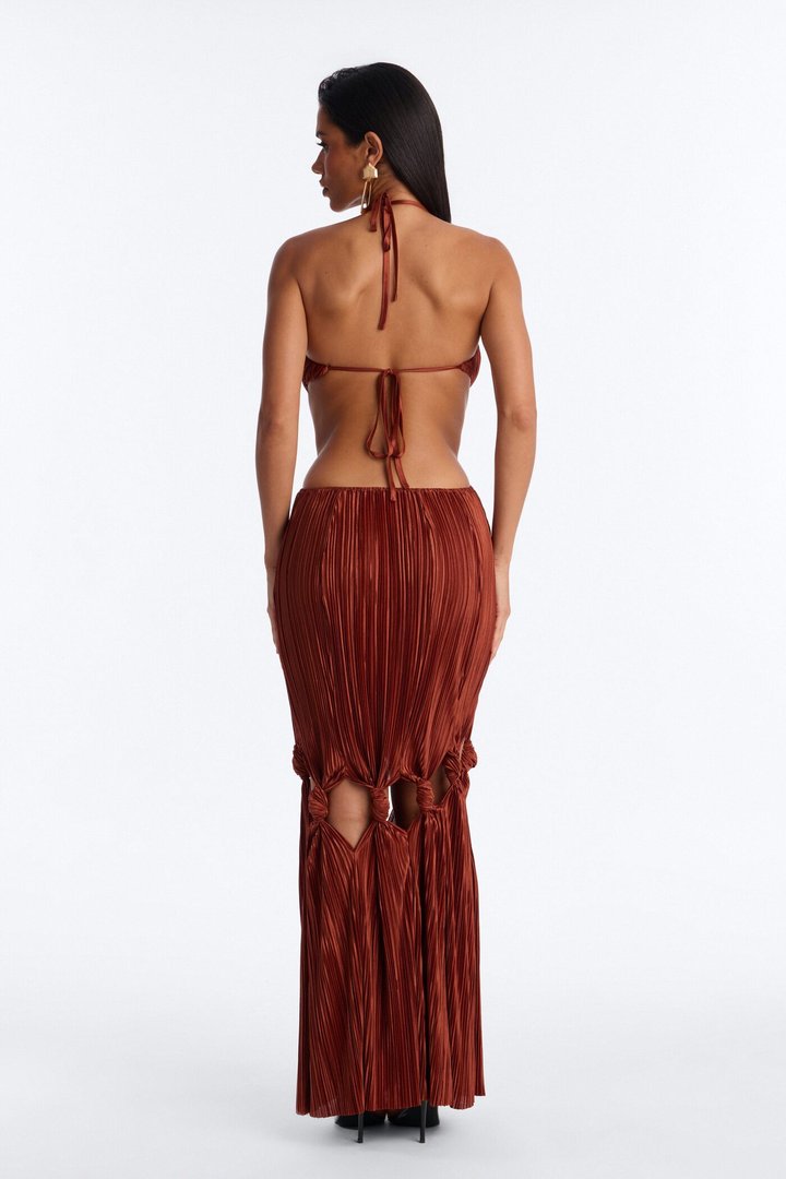 Keep Up Maxi Dress - Marsala