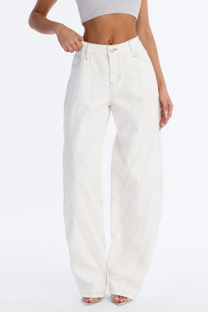 Behind The Seams Non Stretch Jeans - White