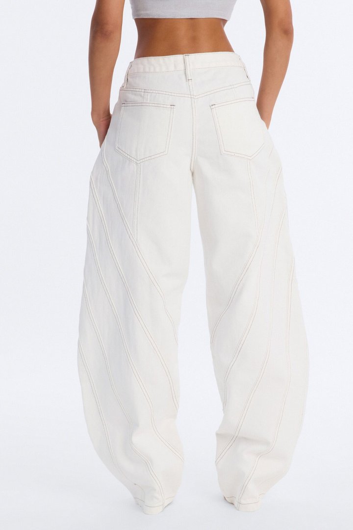 Behind The Seams Non Stretch Jeans - White