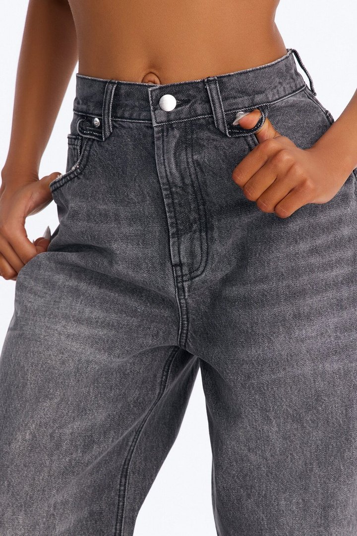 Bet On Me Baggy Everyday Wide Leg Jeans - Black Wash