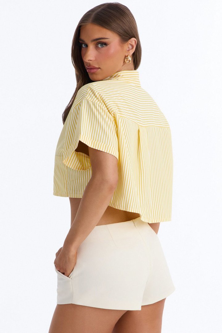 By The Bay Striped Shirt - Mustard/combo